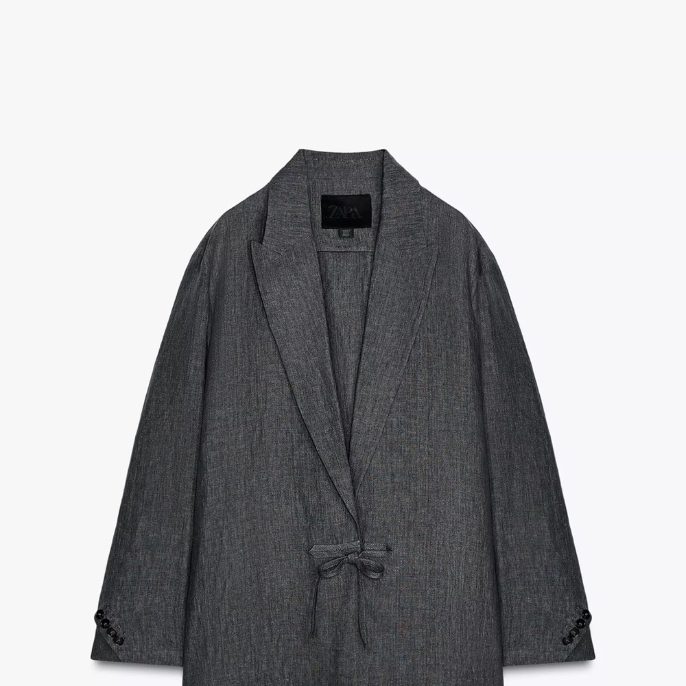 Zara Women’s 100% LINEN MINIMAL BLAZER ZW COLLECTION
